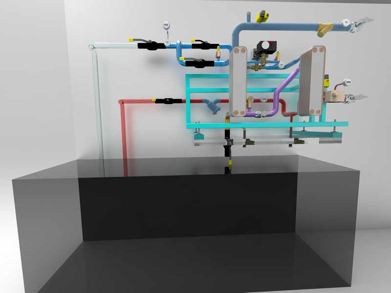 Fermwärmestation mit einer Leistung von 260kW 