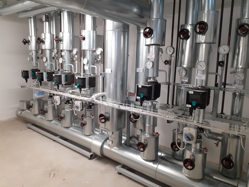 Fernwärmeübergabestation mit einer Leistung von 1500kW